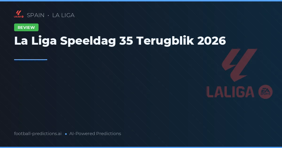 La Liga Speeldag 35 Terugblik 2026