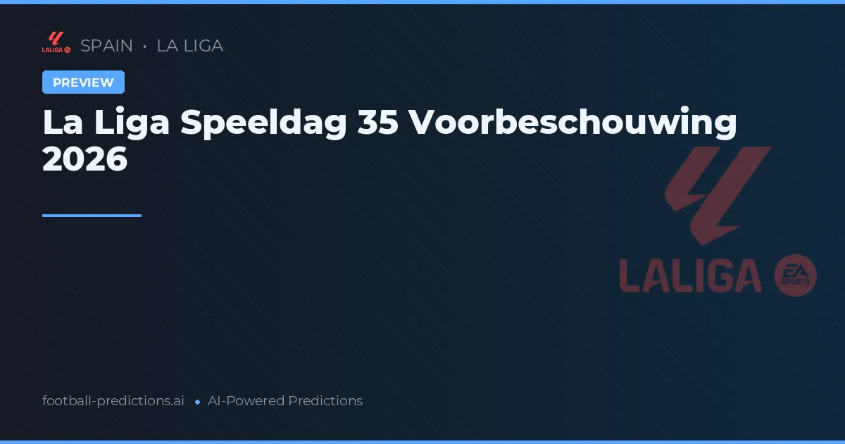 La Liga Speeldag 35 Voorbeschouwing 2026