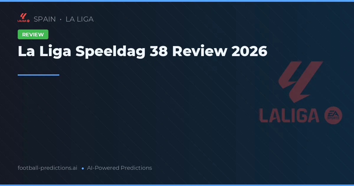 La Liga Speeldag 38 Review 2026