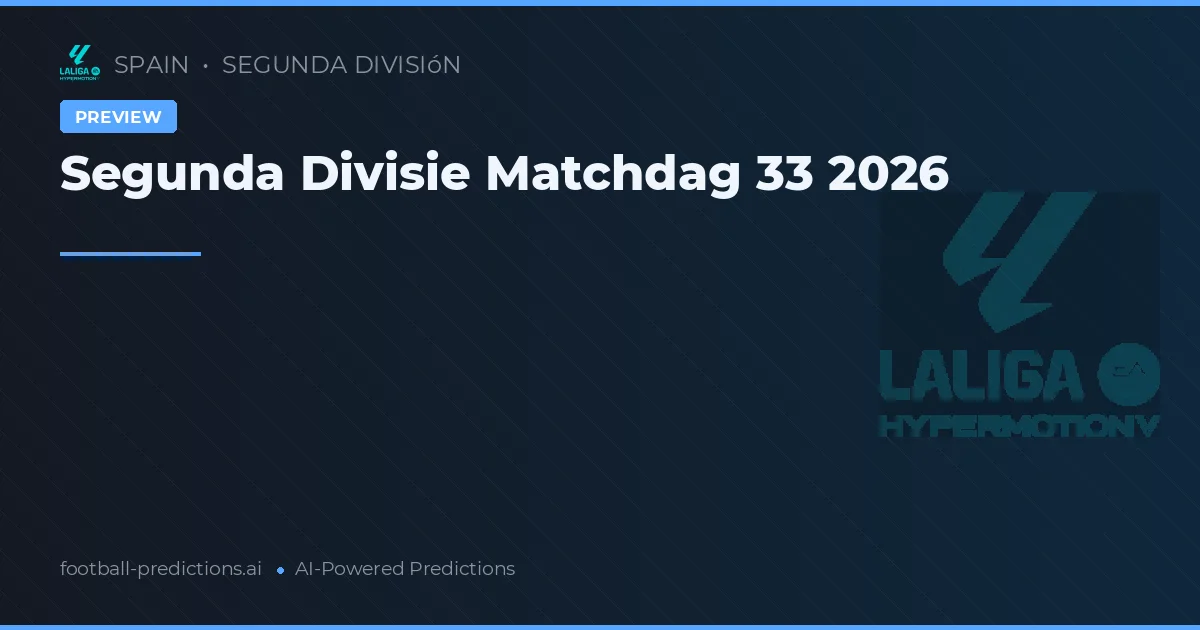 Segunda Divisie Matchdag 33 2026