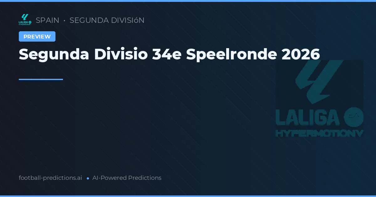 Segunda Divisio 34e Speelronde 2026