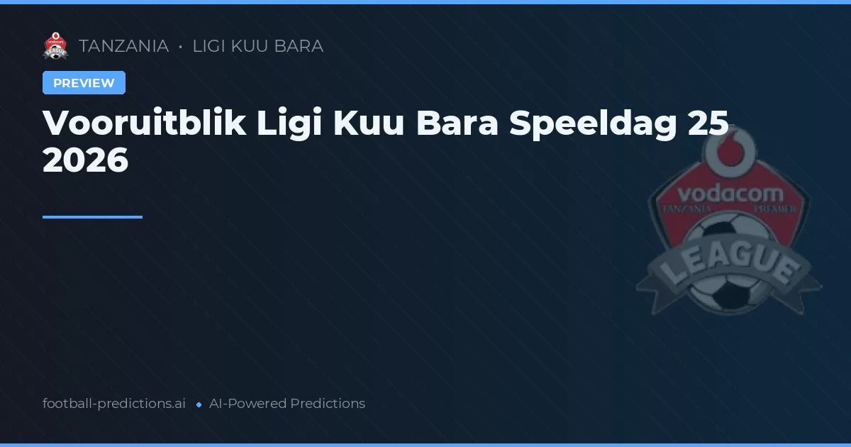 Vooruitblik Ligi Kuu Bara Speeldag 25 2026