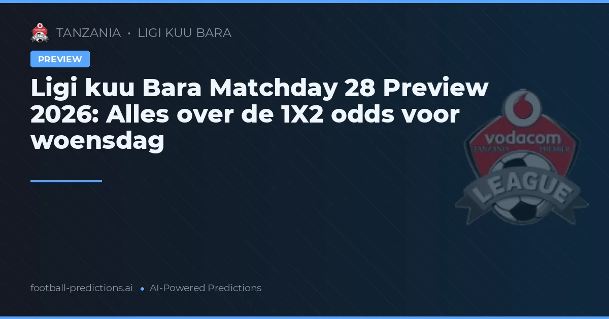 Ligi kuu Bara Matchday 28 Preview 2026: Alles over de 1X2 odds voor woensdag