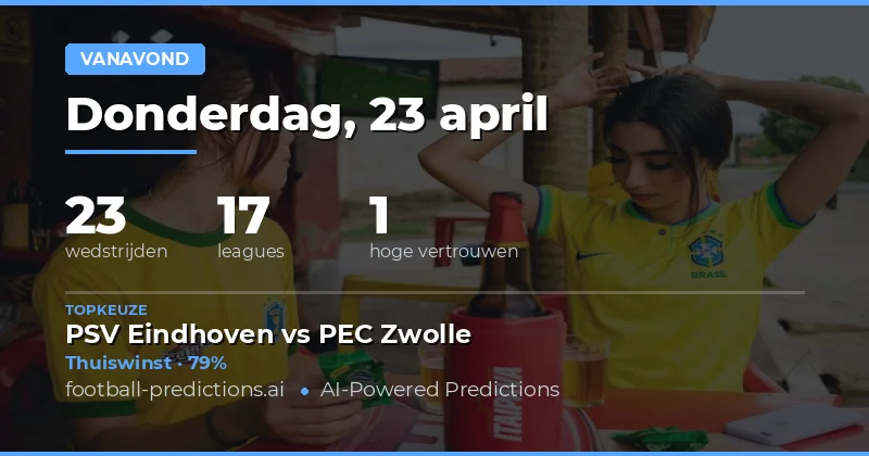 Vannacht weer veel voetbal te zien