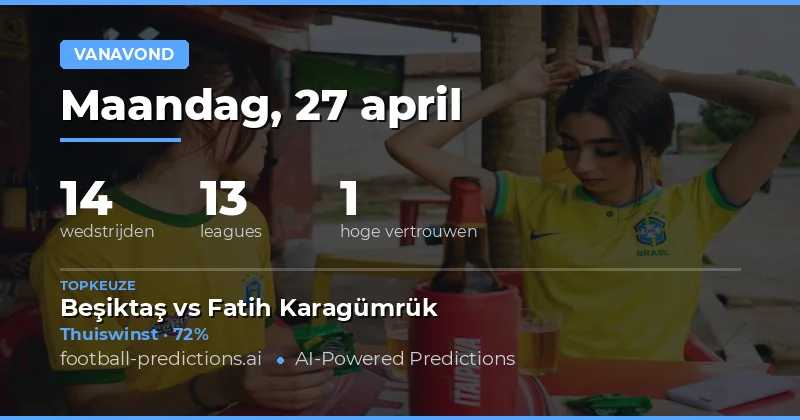 Analyse van de voetbalmarkt voor deze avond