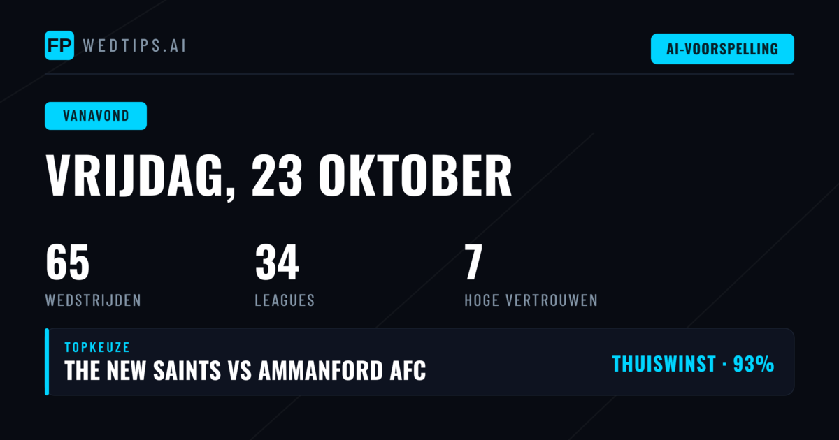 Eerste Divisie en 13 competities vormen een veelzijdige 1X2-avond