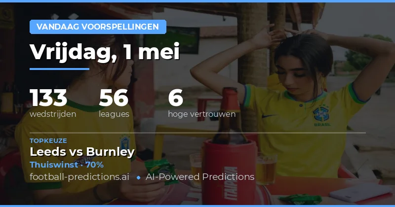 Kansrijke wedopties voor de voetbalwedstrijden van vandaag