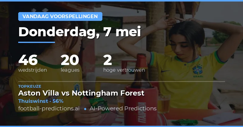 Vandaag in beeld: 46 wedstrijden op 7 mei 2026