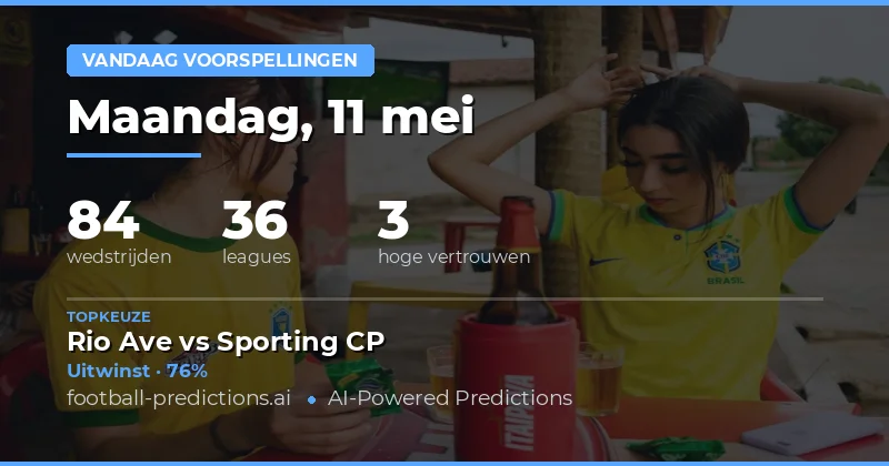 Voorspellingen voor de voetbalwedstrijden van vandaag