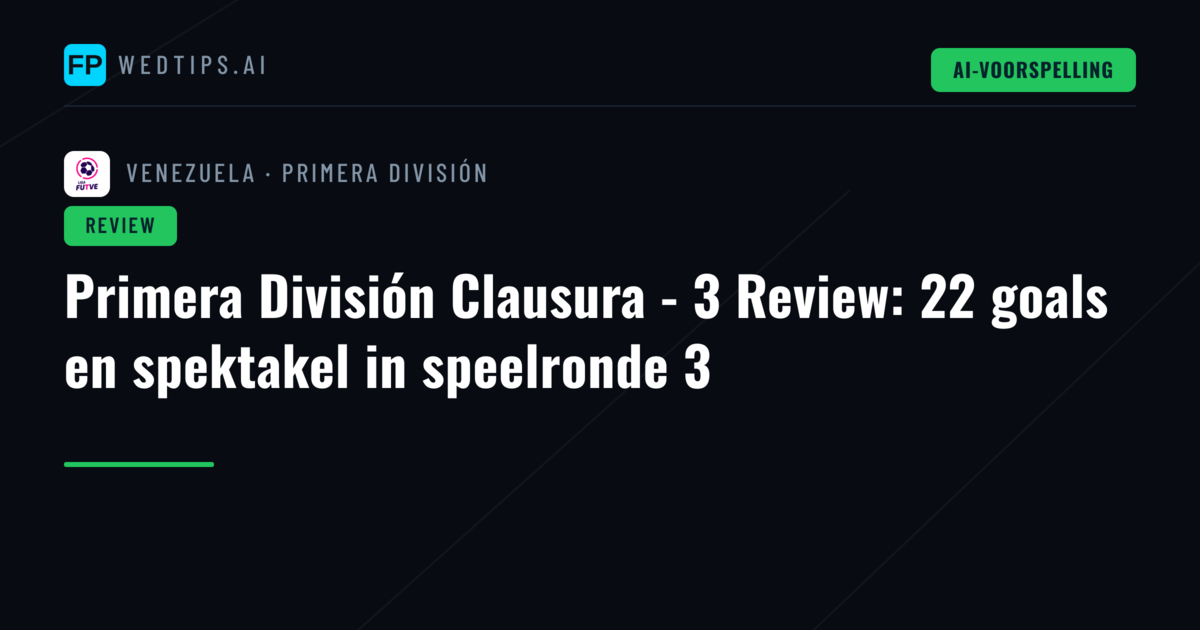 Primera División Clausura - 3 Review: 22 goals en spektakel in speelronde 3