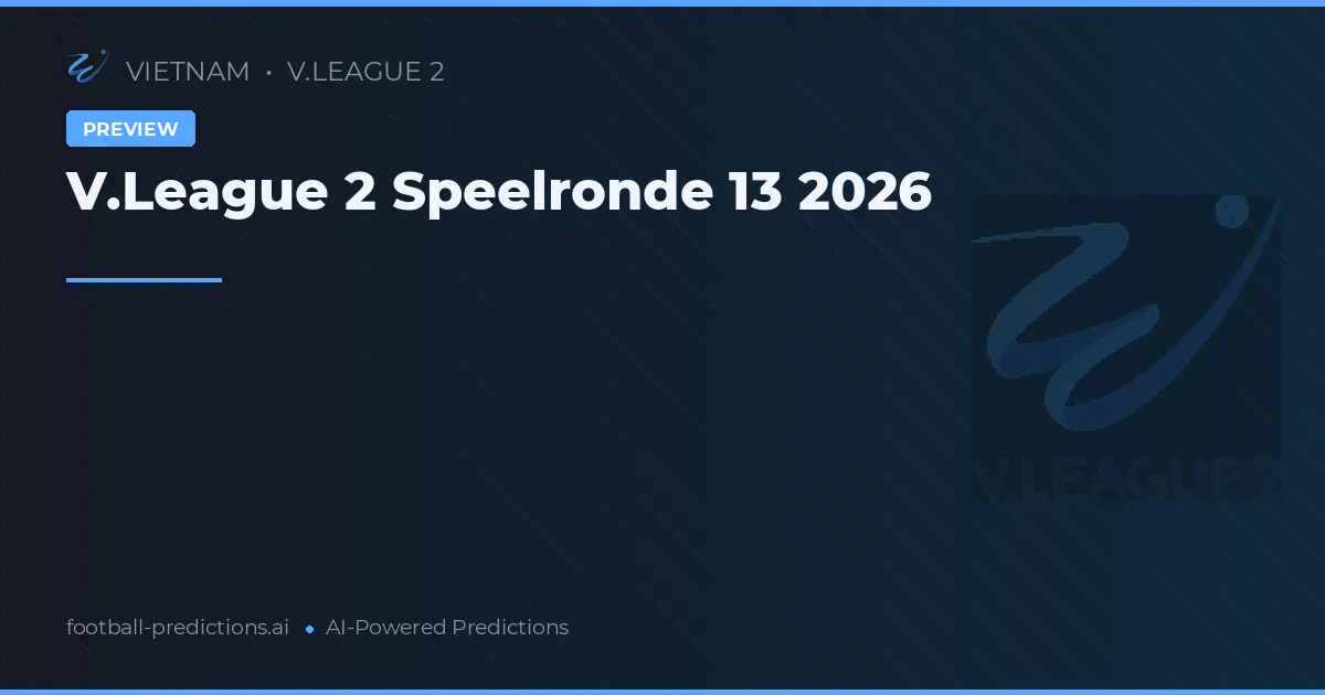V.League 2 Speelronde 13 2026