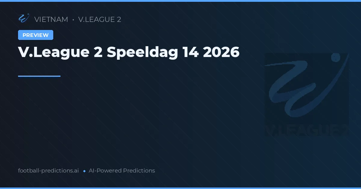 V.League 2 Speeldag 14 2026