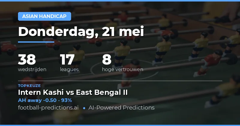 Strategische Inzichten voor de Voetbalkalender van 21 Mei 2026