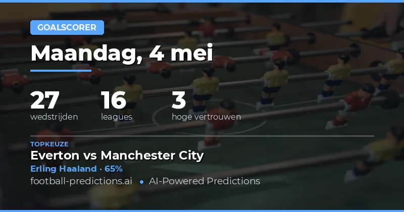 Inleiding tot onze wedtips voor 4 May 2026