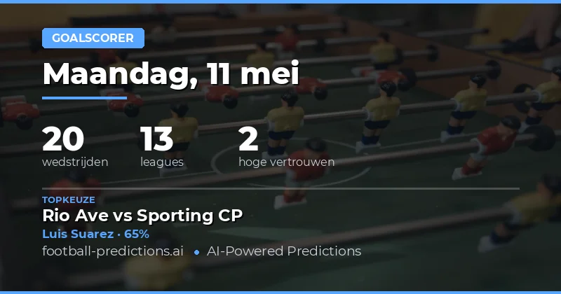 Strategieën voor Anytime Goalscorer Tips op 11 Mei 2026