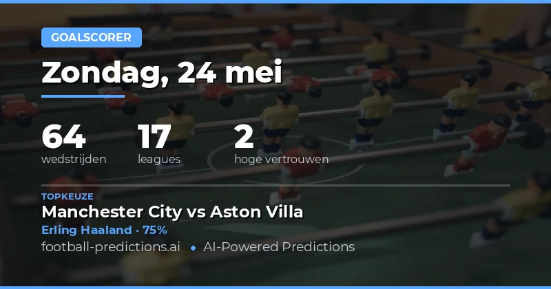 Strategieën voor Anytime Goalscorers op 24 Mei 2026