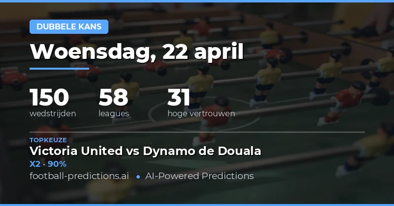Dubbele Kans Analyse voor 22 April 2026