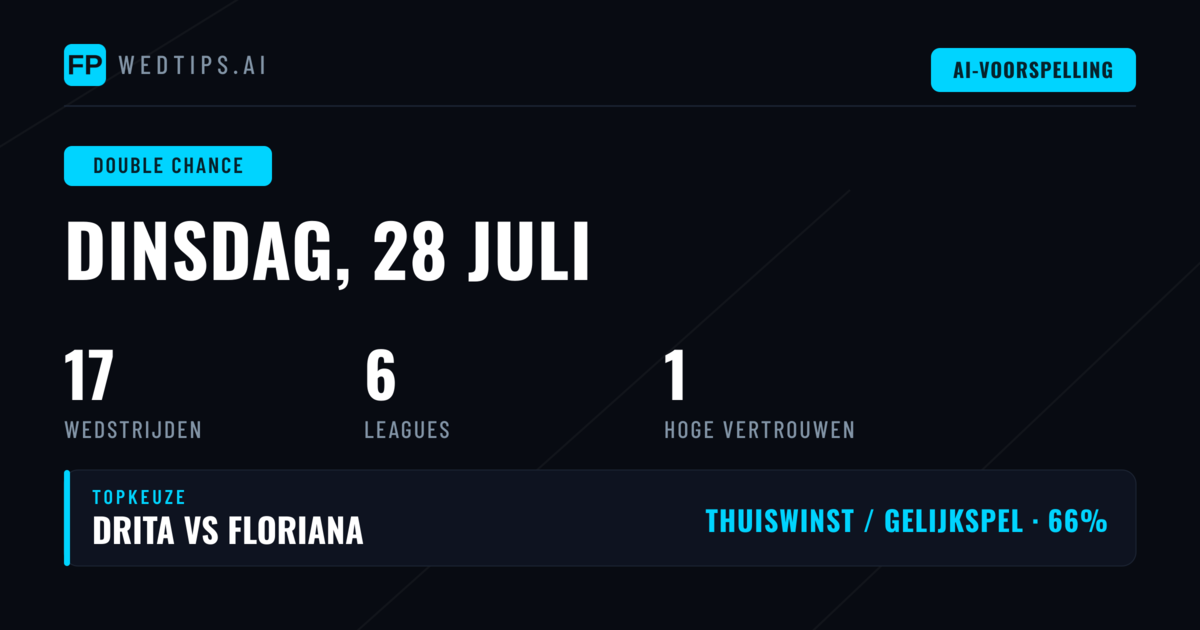 Top DC Picks voor 28 Jul 2026