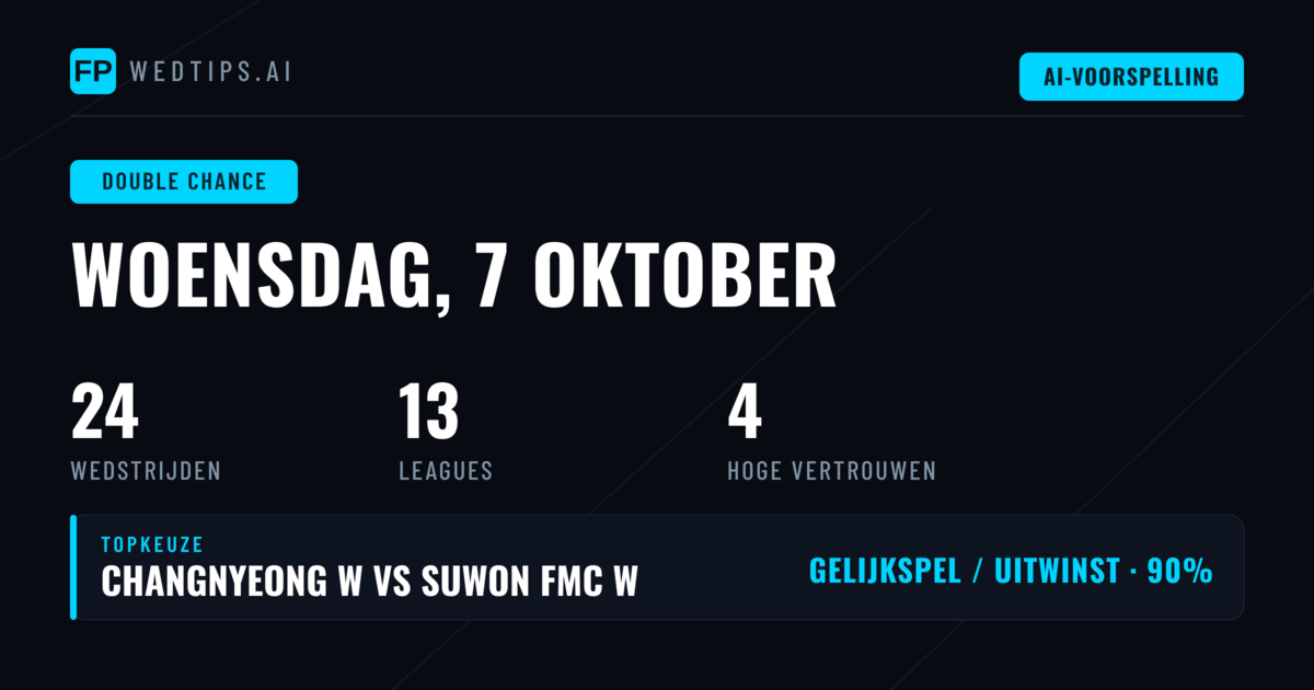 Top DC Picks voor 7 okt 2026
