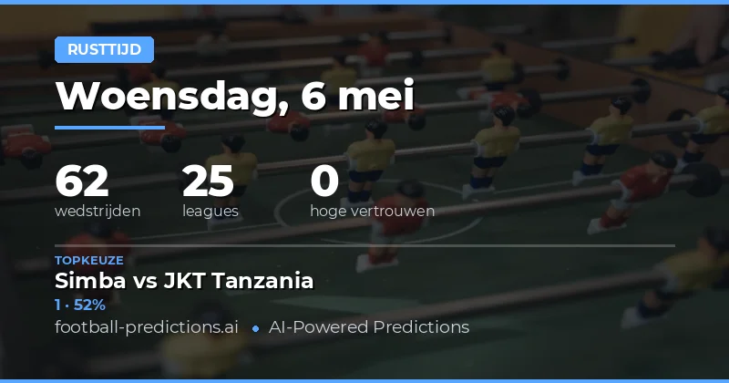 Inleiding tot onze Halftime Voorspellingen voor 6 May 2026