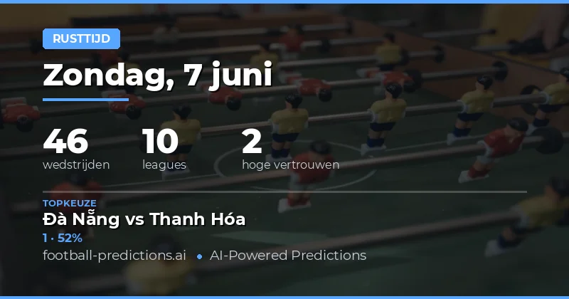 Introductie: Ruststand Voorspellingen voor 7 Juni 2026