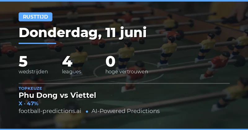 HT/FT Voorspellingen voor 11 Juni 2026