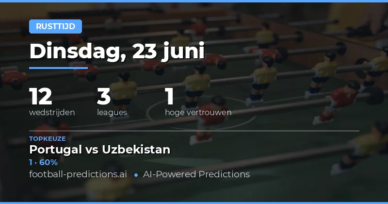 Top HT/FT Picks voor 23 Jun 2026
