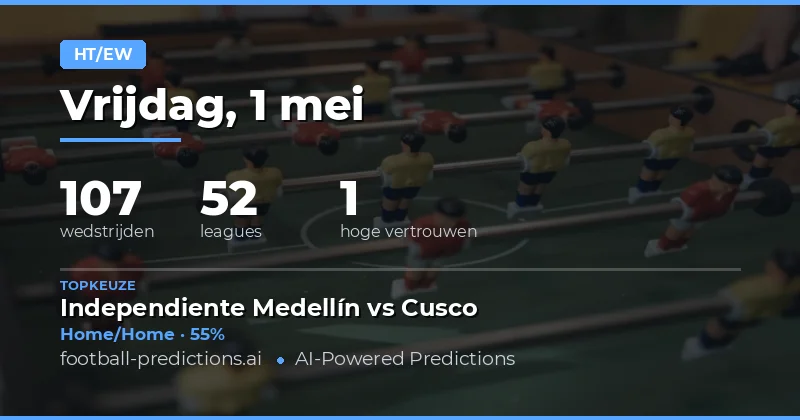 Inleiding: Halftime/Fulltime Strategieën voor 1 Mei 2026