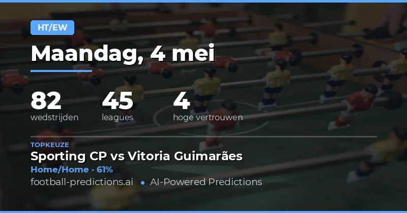 Halftime/Fulltime Strategie voor 4 May 2026