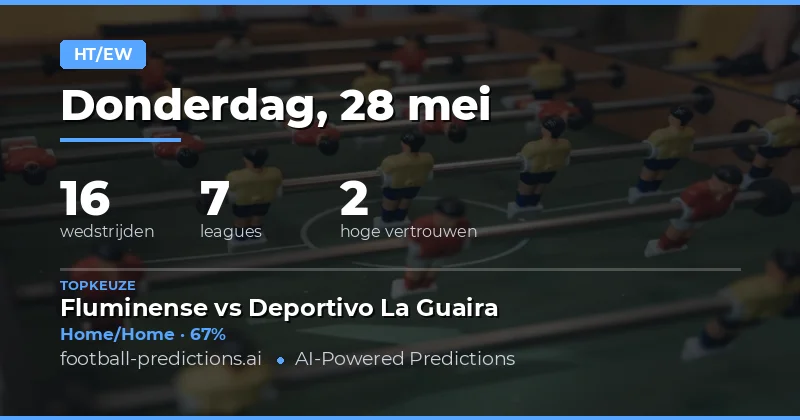 Strategische Inleiding: Halftime/Fulltime Wedden op 28 Mei 2026