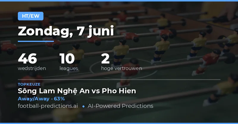 HT/FT Voorspellingen voor 7 Juni 2026: Introductie en Aanpak