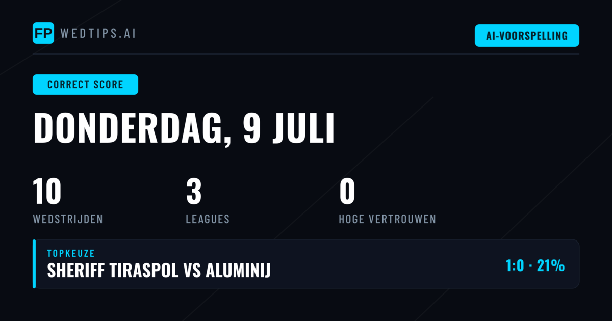 Introductie: CS Analyse voor 9 Juli 2026