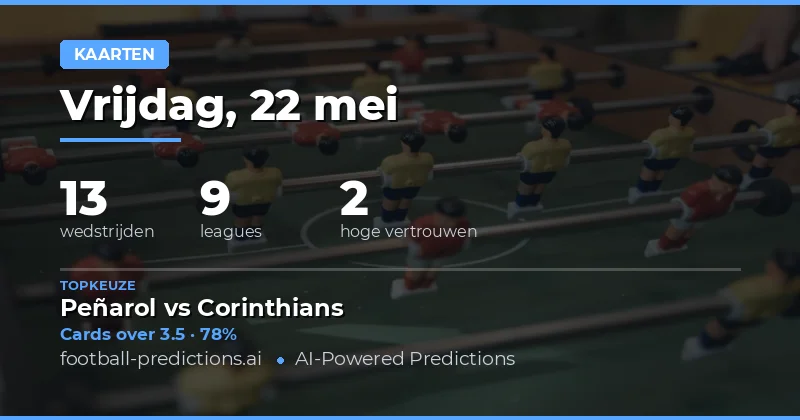 Introductie Gele Kaarten Tips voor 22 Mei 2026