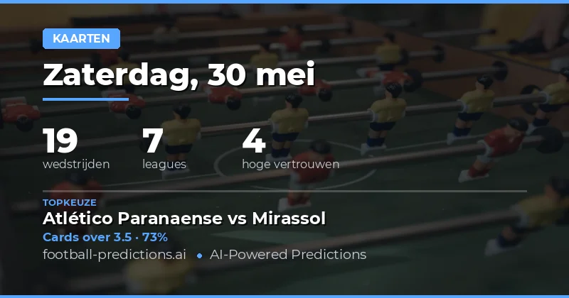 Gele Kaarten Voorspellingen: Uitgebreide Analyse voor 30 Mei 2026