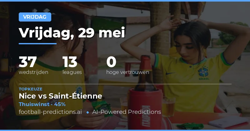 Voorbeschouwing Vrijdag 29 Mei 2026