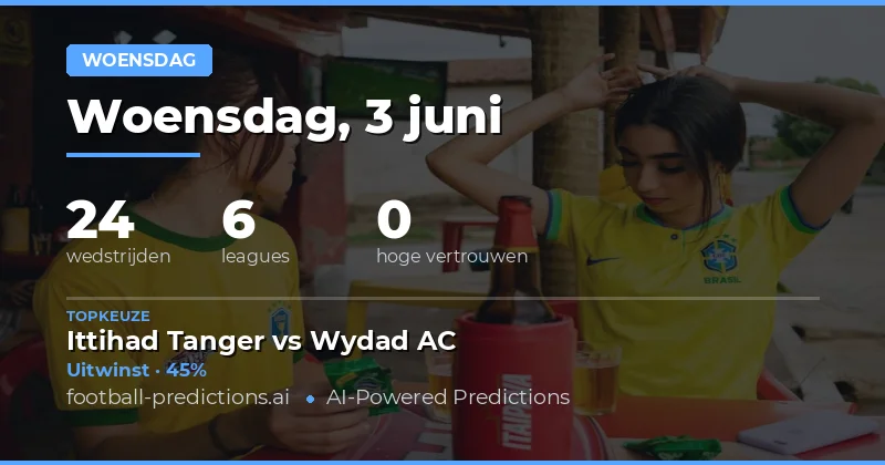 Analyse Woensdagwedstrijden 3 Juni 2026