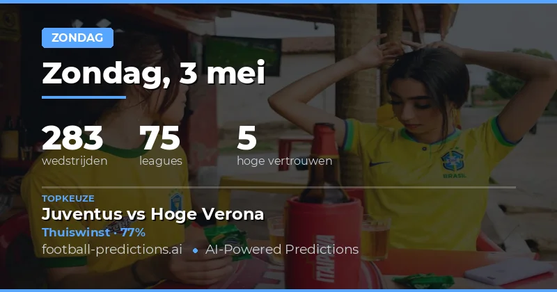 Analyse van de Zondagse Voetbalwedstrijden op 3 Mei 2026