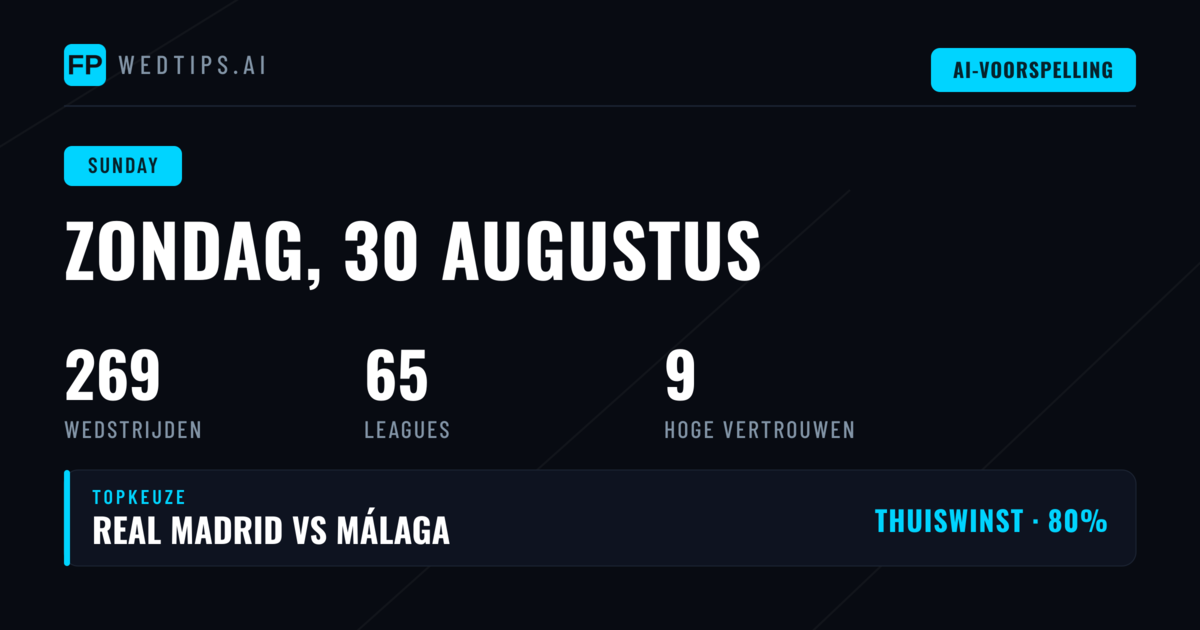 Breed Programma op Zondag met Taça de Portugal als Hoogtepunt
