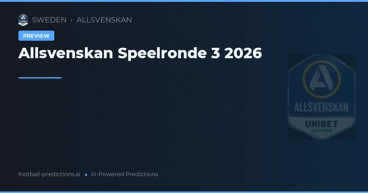 Allsvenskan Speelronde 3 2026
