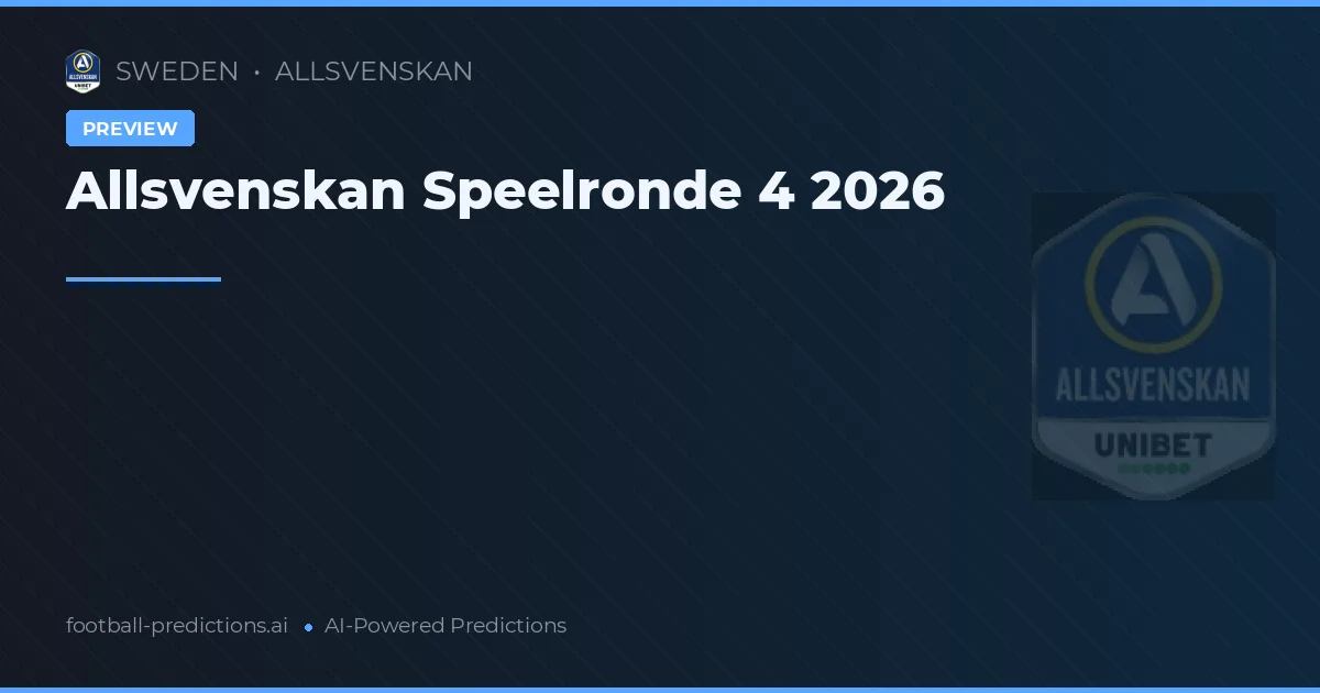 Allsvenskan Speelronde 4 2026