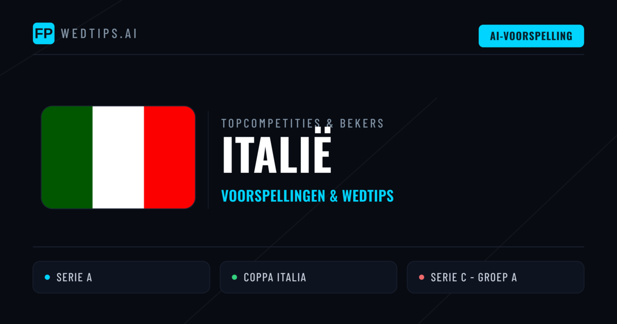 Italië Voorspellingen & Tips - Voetbal voorspellingen en wedden