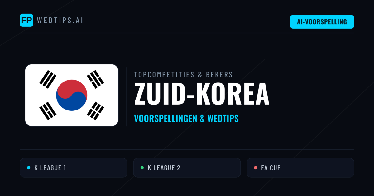Zuid-Korea Voorspellingen & Tips - Voetbal voorspellingen en wedden