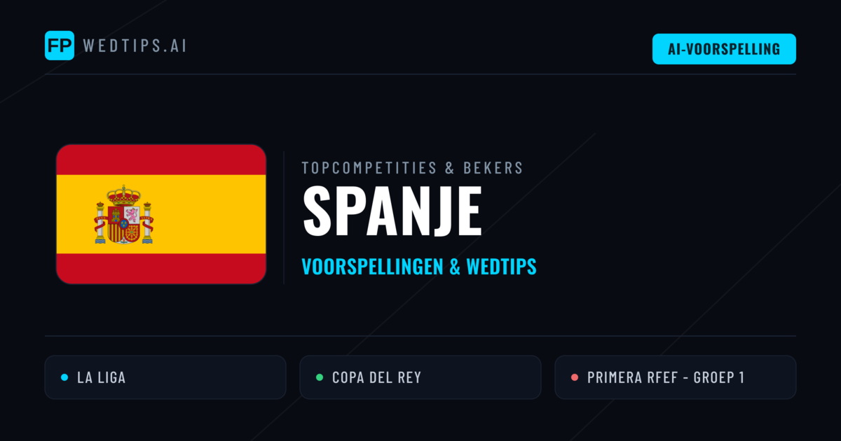 Spanje Voorspellingen & Tips - Voetbal voorspellingen en wedden