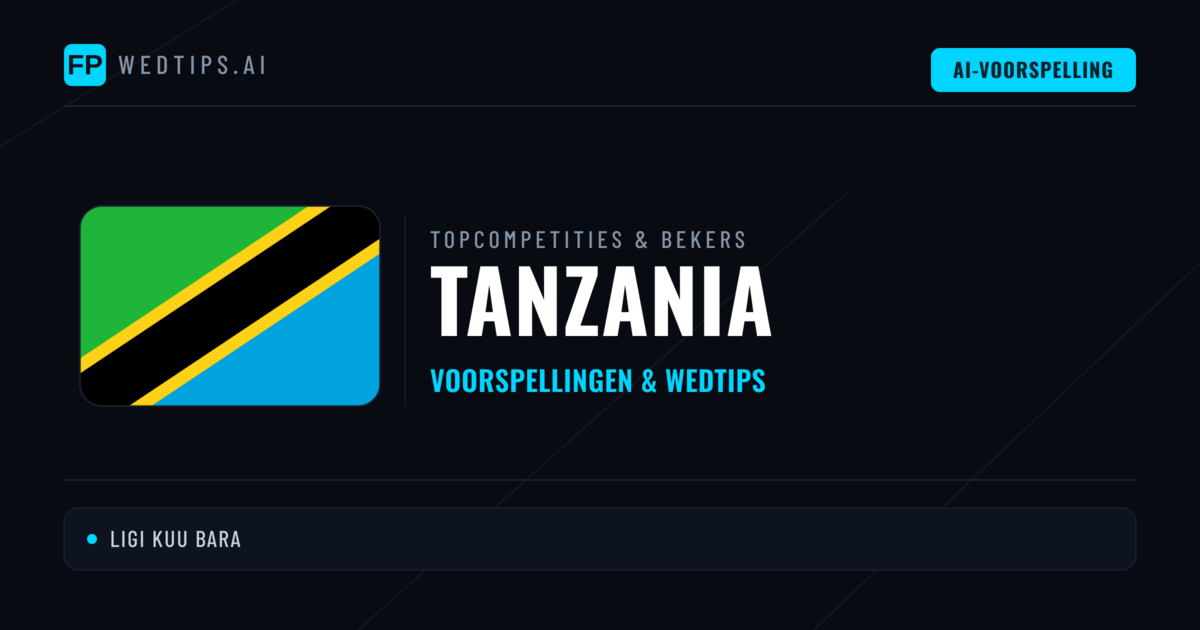 Tanzania Voorspellingen & Tips - Voetbal voorspellingen en wedden