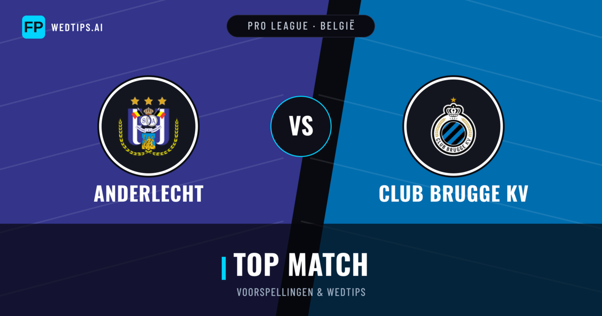 Anderlecht vs Club Brugge KV voorspellingen & statistieken