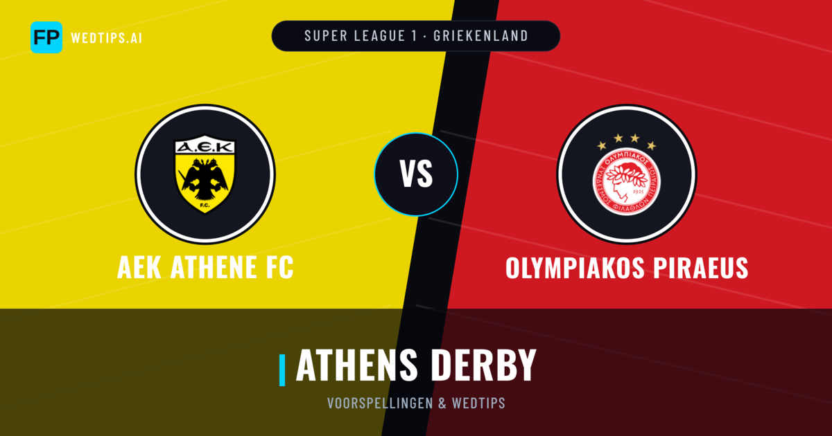 AEK Athene FC vs Olympiakos Piraeus voorspellingen & statistieken