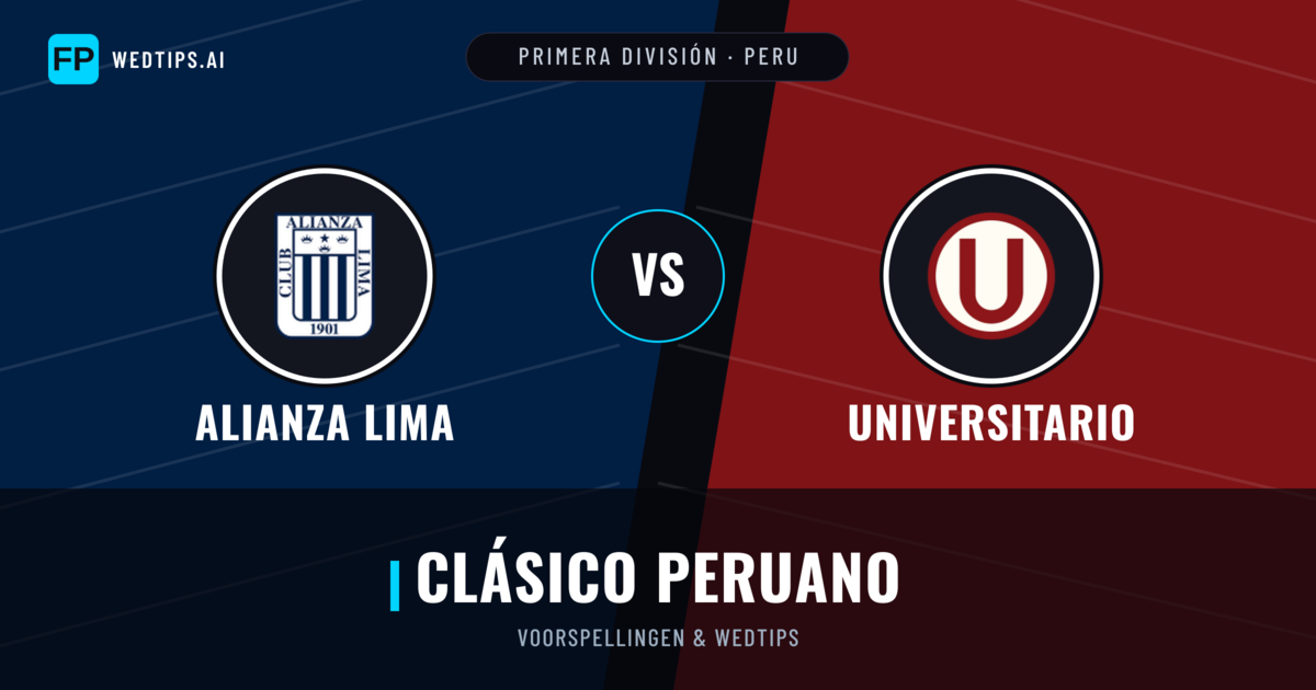 Alianza Lima vs Universitario voorspellingen & statistieken