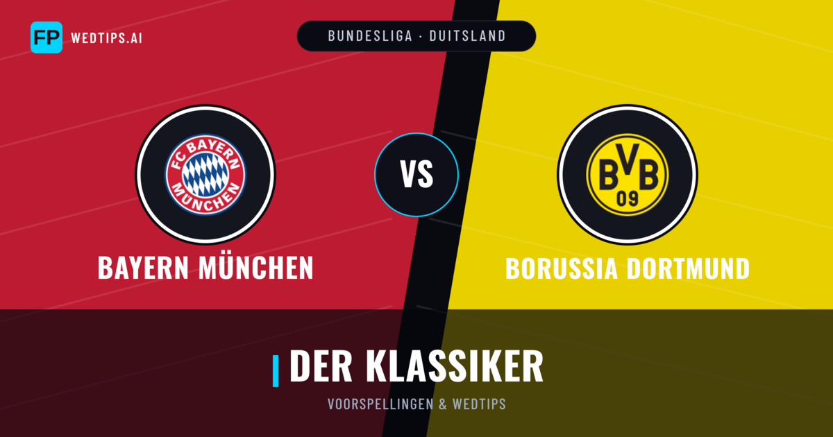 Bayern München vs Borussia Dortmund voorspellingen & statistieken