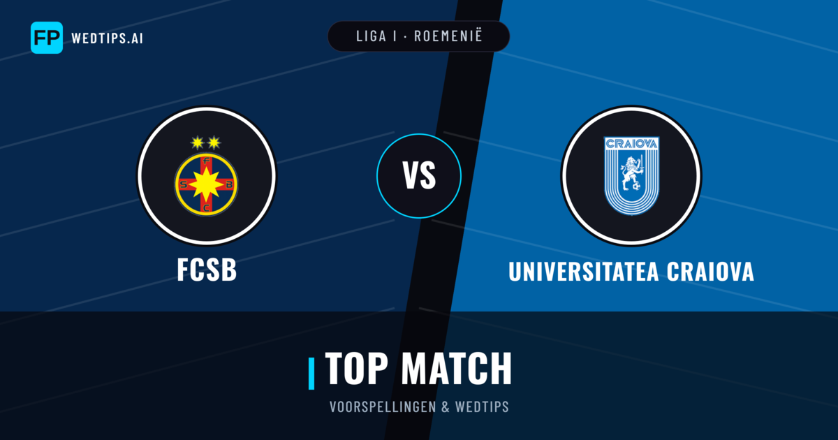 FCSB vs Universitatea Craiova voorspellingen & statistieken