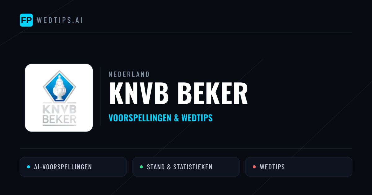 Nederland KNVB Beker voorspellingen & wedtips